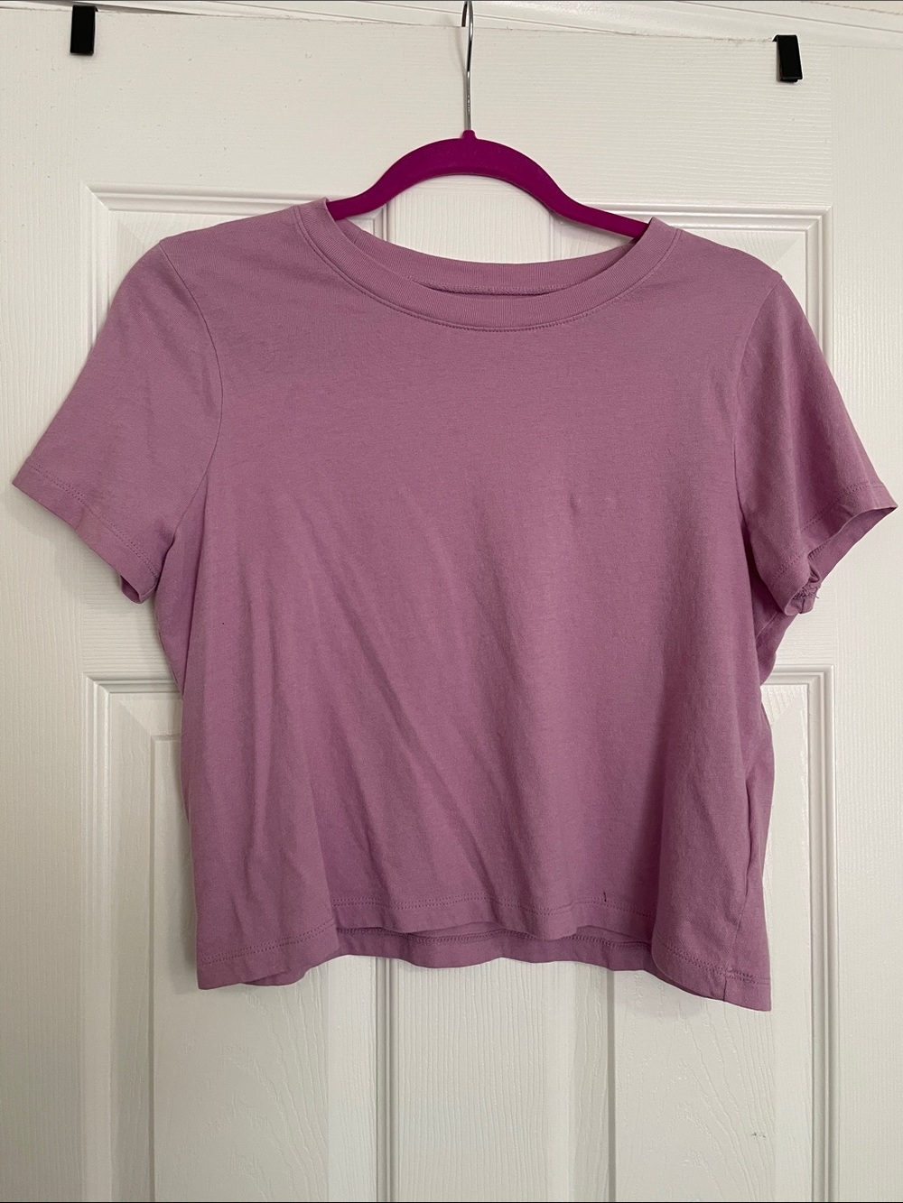 softfade cotton lakeshore crop tee